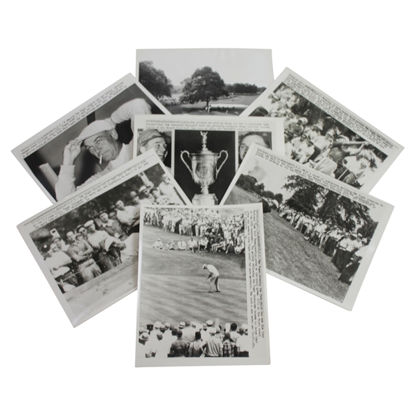 Seven (7) Ben Hogan at 1959 US Open at Winged Foot 7x9 Wire Photos