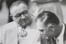 Walter Hagen with Ben Hogan 1956 US Open at Oak Hill 9x7 1/8 Wire Photo 6/13/56