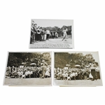 Three (3) Ben Hogan & Sam Snead 1956 Canada Cup at Wentworth 7x9 Wire Photos