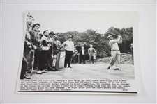Three (3) Ben Hogan & Sam Snead 1956 Canada Cup at Wentworth 7x9 Wire Photos