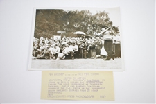Three (3) Ben Hogan & Sam Snead 1956 Canada Cup at Wentworth 7x9 Wire Photos