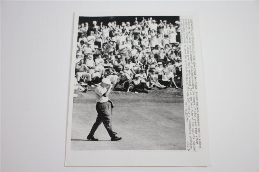 Three (3) Ben Hogan at The 1967 Masters 7x9 Wire Photo - One in Cart with Clifford Roberts