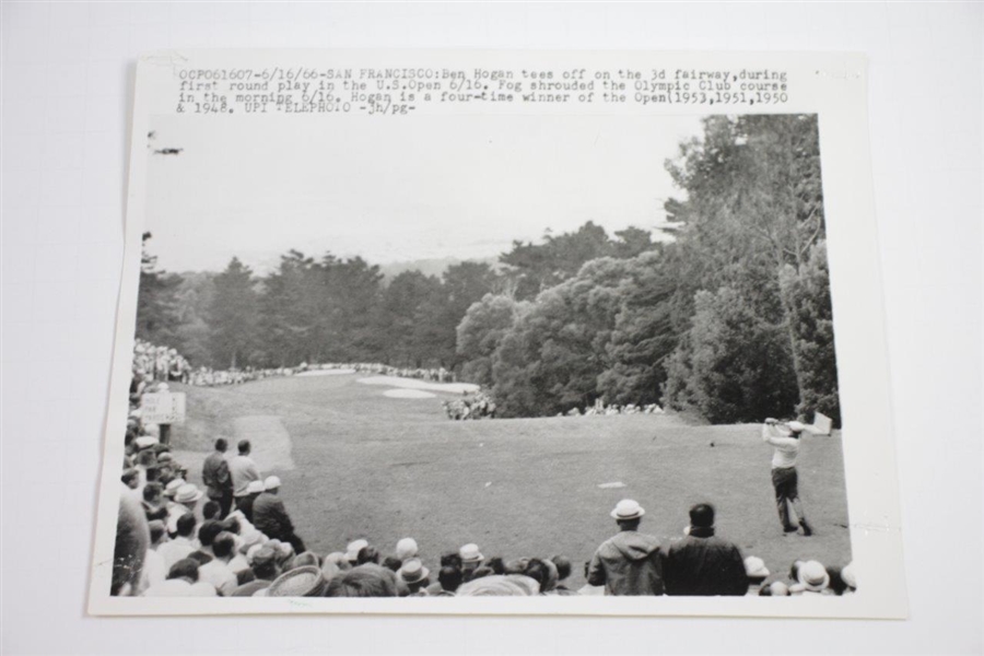 Two (2) Ben Hogan 1955 US Open at The Olympic Club 7 1/4x9 Wire Photos