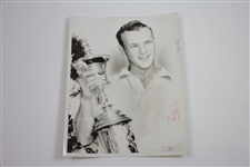 Three (3) Arnold Palmer 1954 US Amateur Championship Trophy Wire Photos