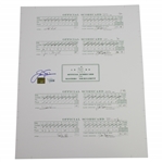 Jack Nicklaus Signed 1986 Masters Scorecard Display - Fanatics/Golden Bear Authentication Stickers