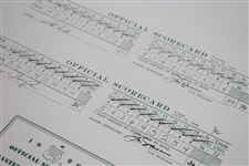 Jack Nicklaus Signed 1986 Masters Scorecard Display - Fanatics/Golden Bear Authentication Stickers