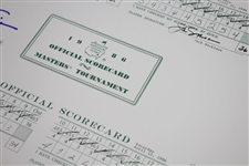 Jack Nicklaus Signed 1986 Masters Scorecard Display - Fanatics/Golden Bear Authentication Stickers