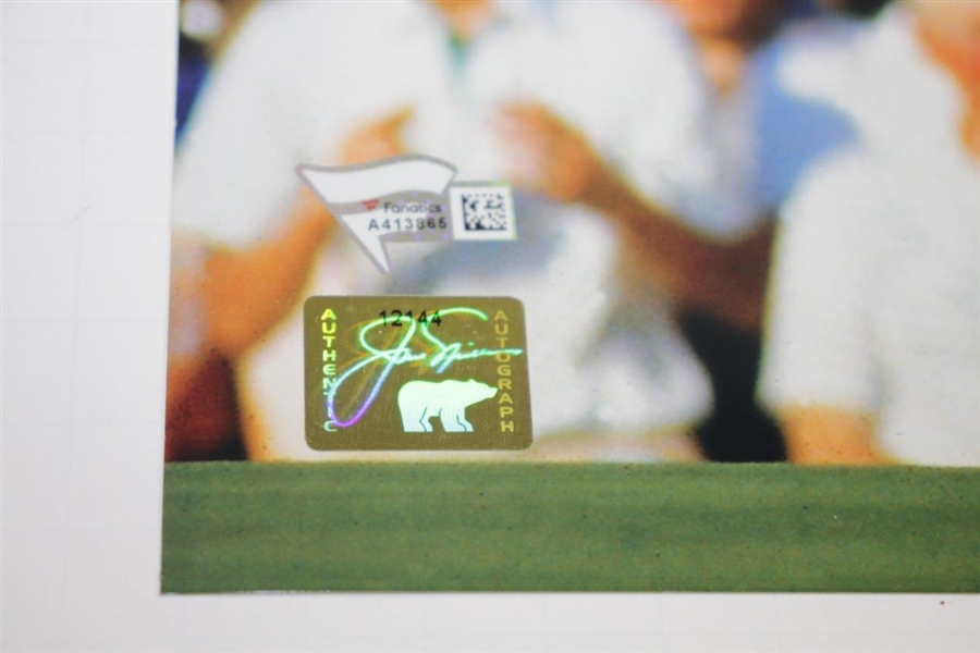 Jack Nicklaus Signed 1986 Masters Raised Putter Photo - Fanatics/Golden Bear Authentication Stickers