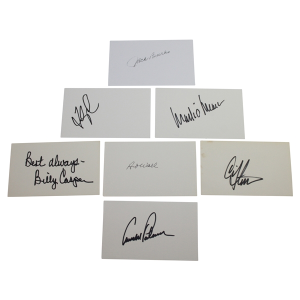 Palmer, Wall, Casper, Stadler, OMeara, Couples, & Burke Signed 3x5 Cards JSA ALOA