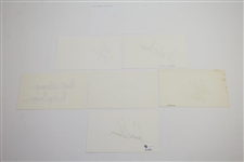 Palmer, Wall, Casper, Stadler, O'Meara, Couples, & Burke Signed 3x5 Cards JSA ALOA