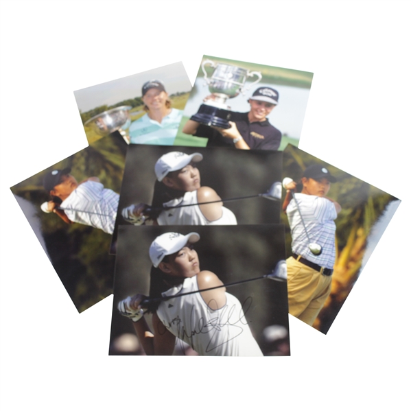 Michelle Wie Signed 8x10 Color Photo with Five (5) Photos Including Sorenstam JSA ALOA