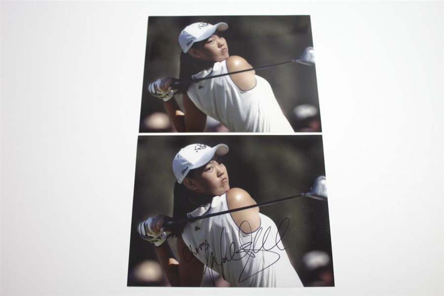 Michelle Wie Signed 8x10 Color Photo with Five (5) Photos Including Sorenstam JSA ALOA