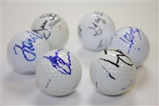 Crenshaw, Faldo, Aaron, Stockton, Brewer, & Olazabal Signed Golf Balls JSA ALOA