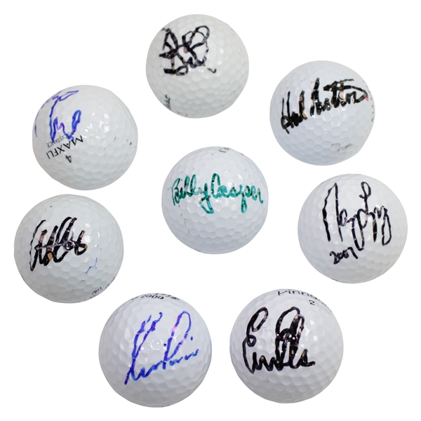 Els, Price, Casper, Sutton, Duval, Lopez Signed Golf Balls JSA ALOA