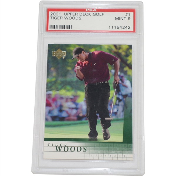2001 Tiger Woods Upper Deck PGA Tour Golf Card Mint 9 #11154242