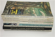1955, 1963, 1965(x2), 1968, & 1969(x3) US Open Championship Official Programs