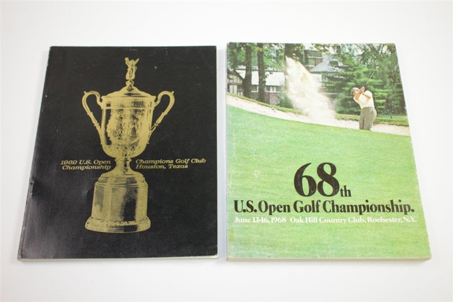 1955, 1963, 1965(x2), 1968, & 1969(x3) US Open Championship Official Programs