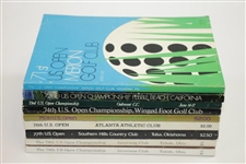 1971, 1972, 1974, 1975, 1976, 1977, & 1979(x2) US Open Championship Official Programs