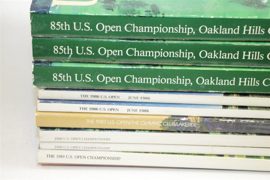 1980, 1982, 1983(x2), 1984(x4), 1985(x3), 1986(x2), 1987, 1988(x2), & 1989 US Open Championship Official Programs