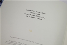 1997 'Art & Architecture of the R&A Golf Club' St Andrews Ltd Ed 21/195 Signed by Authors 