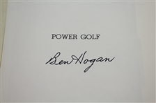 Ben Hogan Perfectly Signed 1948 Book 'Power Golf' - 15th Printing JSA ALOA