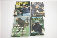 Four(4) Gary Player Signed Books 'Begins at 50', Positive Golf', To Be The Best', & 'World Golfer' JSA ALOA