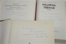 Three(3) Herbert Warren Wind Signed Books 'Following Through', Complete Golfer'(x2) JSA ALOA 