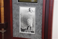 Walter Hagen's Personal Used Walking Stick/Seat in Custom Cherry Wood Display Tribute To 1924 PGA Win