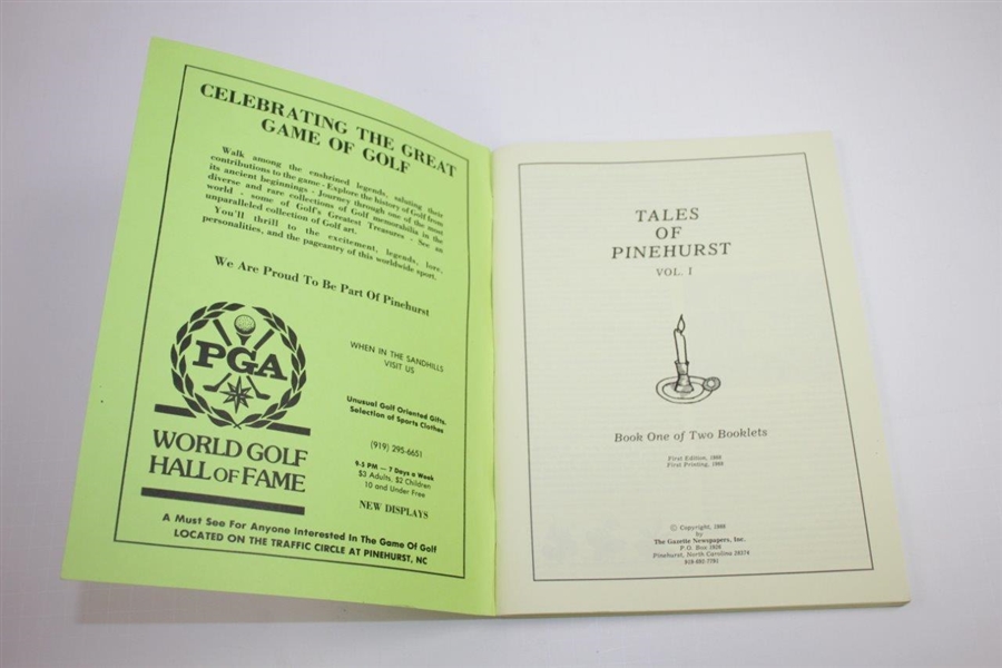 Pinehurst Putter Boy Bronze Sundial Balfour Statue with 'Tales of Pinehurst Vol. 1' Booklet