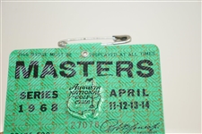 1968 Masters Tournament Series Badge #27078 - Bob Goalby Winner