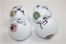 Pate, Janzen, Kite, & Els US Open Champs Signed on Course Won Logo Golf Balls JSA ALOA