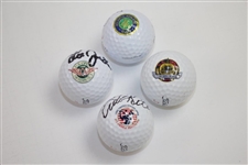 Pate, Janzen, Kite, & Els US Open Champs Signed on Course Won Logo Golf Balls JSA ALOA