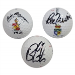 Trevino, Rogers, & Curtis OPEN Champs Signed on Course Won Logo Golf Balls JSA ALOA
