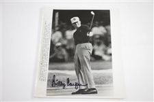 Three Billy Casper Signed 1950-60's Wire Photos JSA ALOA