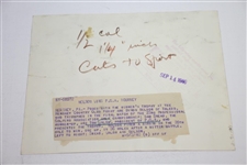 Byron Nelson 1940 PGA Win with Trophy & Sam Snead Type 2 Worldwide Wire Photo