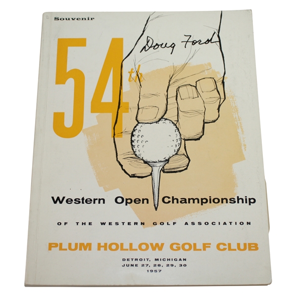 Champion Doug Ford Signed 1957 Western Open Championship Program JSA ALOA