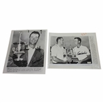 Two Ken Venturi Signed 1958 & 1959 Chicago Open Wins Wire Photos JSA ALOA
