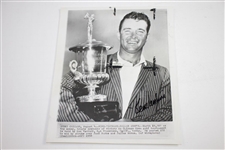 Two Ken Venturi Signed 1958 & 1959 Chicago Open Wins Wire Photos JSA ALOA