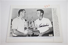 Two Ken Venturi Signed 1958 & 1959 Chicago Open Wins Wire Photos JSA ALOA