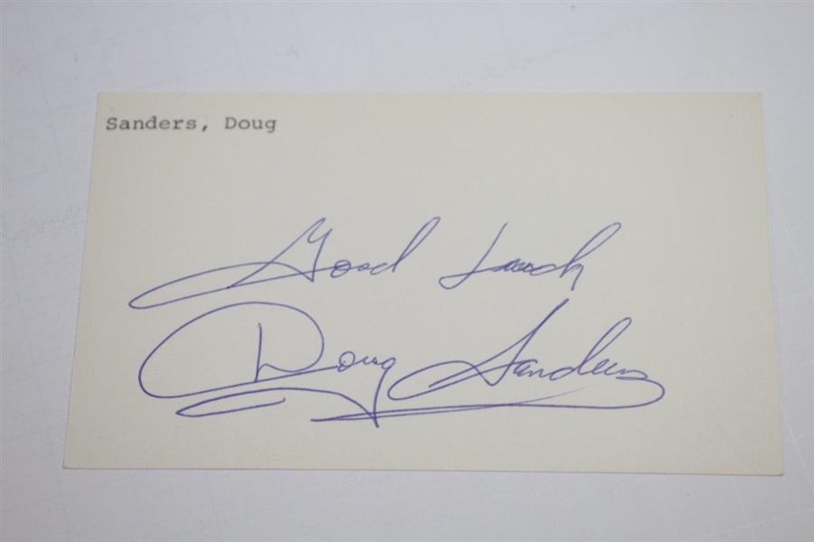 Five Images of Doug Sanders by Frank Gardner with Signed 3x5 JSA ALOA