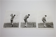 Five Images of Doug Sanders by Frank Gardner with Signed 3x5 JSA ALOA
