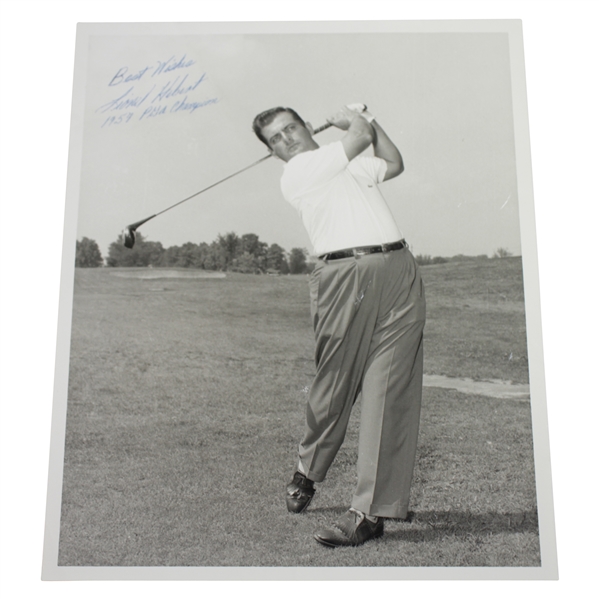 Lionel Herbert Signed 8x10 Photo with Inscribed '1957 PGA Champ' JSA ALOA