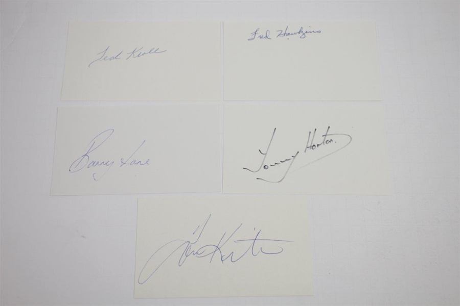 Seventeen 1940's-90's Ryder Cup Players Assorted Signed Cards/Items JSA ALOA