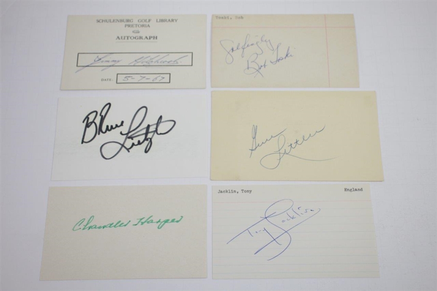 Seventeen 1940's-90's Ryder Cup Players Assorted Signed Cards/Items JSA ALOA