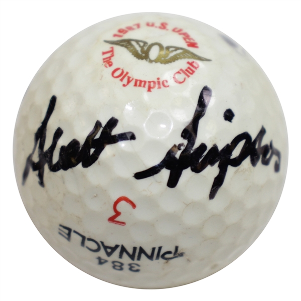 Scott Simpson Signed 1987 US Open at The Olympic Club Logo Golf Ball JSA ALOA