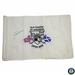 Jack Nicklaus Signed Course Flown Old Course St. Andrews OPEN 2005 Flag JSA ALOA