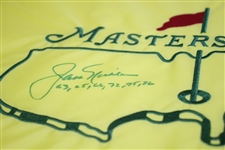 Jack Nicklaus Signed Masters Undated Flag with Years Won Notation JSA ALOA