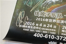 Iron Maiden 'The Book of Souls' 2016 World Tour Poster Signed by Band Members JSA ALOA