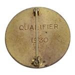 1930 PGA Championship at Fresh Meadow CC Contestant Badge - Tommy Armour Winner