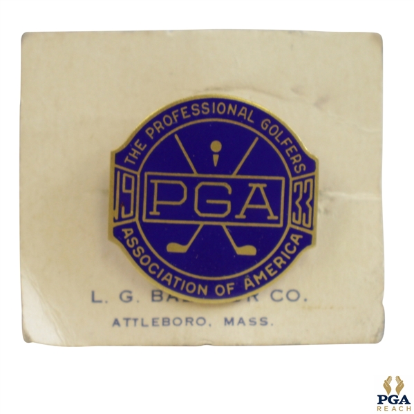 1933 PGA Championship at Blue Mound CC Contestant Badge - Gene Sarazen Winner